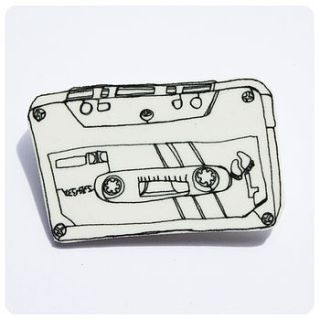 cassette brooch by kayleigh o'mara