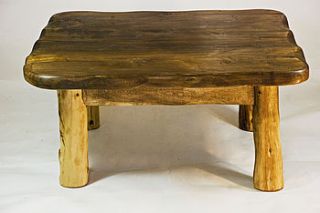 handmade small wooden coffee table by kwetu