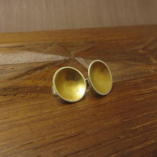 cup of gold stud earrings by joanne tinley jewellery