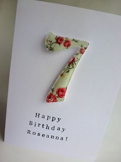 personalised number magnet card by kindred rose