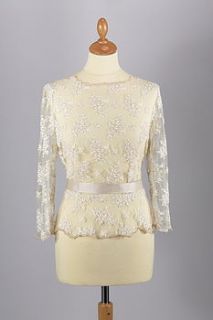 alicia lace peplum jacket by timeless couture
