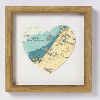 dubai map heart print by bombus off the peg