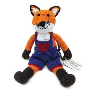 fearne fox hand crocheted toy by sew heart felt