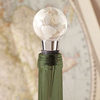 gift boxed glass globe bottle stop by red berry apple