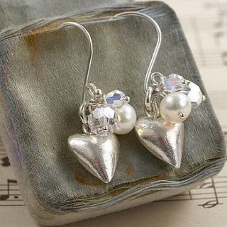 belle heart drop earrings by lily belle
