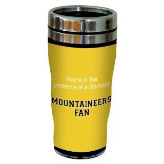 Tree Free Greetings sg24380 Mountaineers College Football Fan Sip 'N Go Stainless Steel Lined Travel Tumbler, 16 Ounce Kitchen & Dining