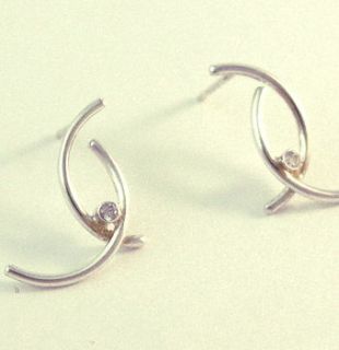wishbone diamond earrings by julia ann davenport jewellery