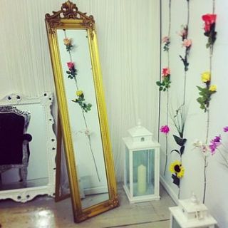 antique style standing mirror by made with love designs ltd