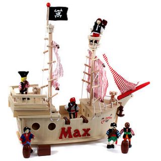 personalised pirate ship by pitter patter products