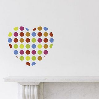 dotty heart wall sticker by frank & fearless