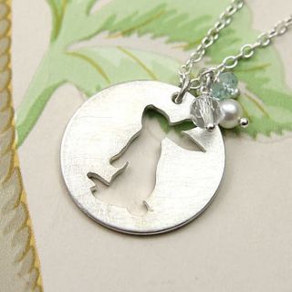 silver cut out bunny necklace by natalie jane harris contemporary jewellery