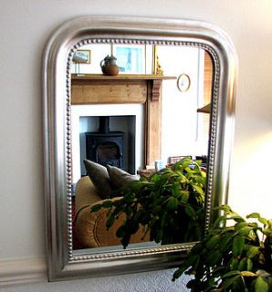 french style silver mirror by gertie & mabel