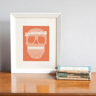 mexican day of the dead skull print by alice rebecca potter