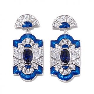 Xavier 2.54ct Absolute™ Oval and Multi Cut Created Sapphire and Enamel St