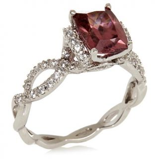 Victoria Wieck 2.08ct Imperial Rose Zircon and White Zircon 14K Band Ring