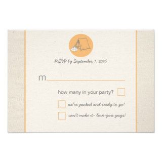 Rustic Campground Wedding Camping Theme RSVP Invitations
