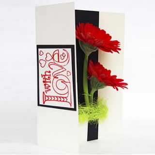 'with love' fresh flower card by fresh as a daisy cards