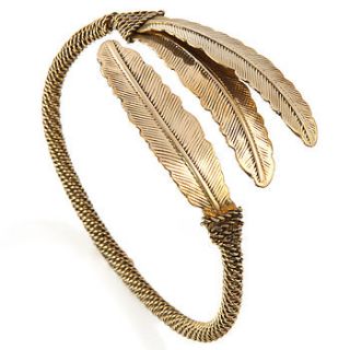 handmade feather bangle by charlotte's web