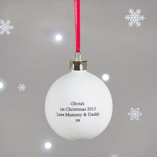 personalised star christmas bauble by my 1st years