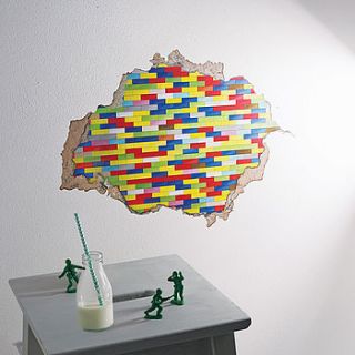 building blocks wall sticker by oakdene designs