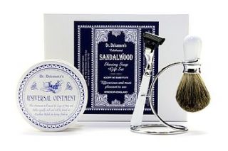 shaving soap gift set by pots and potions