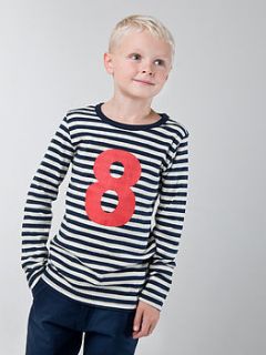 stripe number t shirt by ben & lola