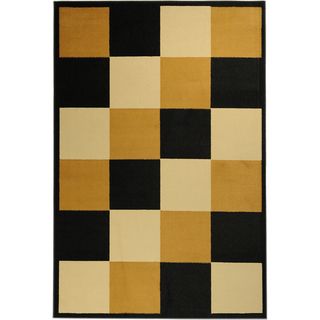 Large Paterson Collection Checkered Multicolor Area Rug (8'2 x 9'10) 7x9   10x14 Rugs