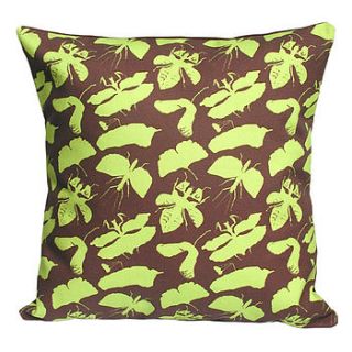 insect silhouette cushion by charlotte rose