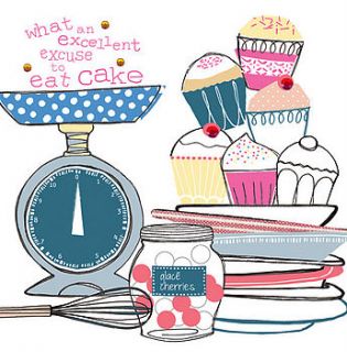 baking birthday card by stop the clock design