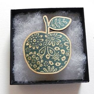 apple brooch by ruth green design