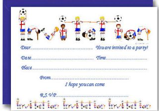 football party invitation   pack of 10 by alphabet gifts
