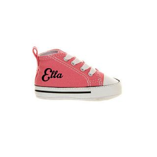 baby custom converse first star pink canvas by nappy head
