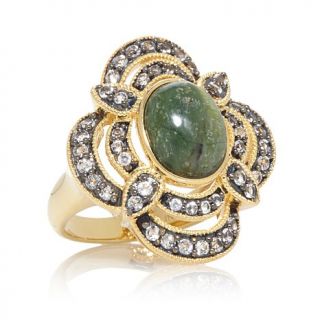 Treasures of India Multigemstone and White Topaz Vermeil Ring