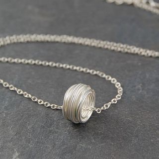 sterling silver wrapped wire necklace by otis jaxon silver and gold jewellery