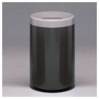 Fiberglass Series 21 Gallon Top Entry Round Receptacle with Doors o