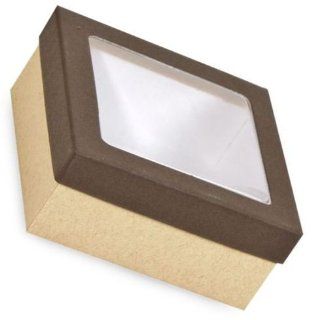 Gift Boxes, Wholesale Lot of 22, High Quality Gourmet Rigid Window Box, 2 Piece, Square   Decorative Boxes