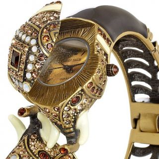 Heidi Daus "Michelle's Majestic Mr. Elephante" Enamel Bypass Bangle W