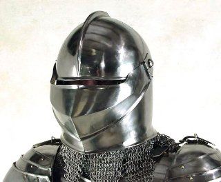Clamshell Close Helm w Chain Mail Aventail  Crossbows  Sports & Outdoors