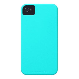 Neon Blue Teal Light Bright Fashion Color Trend Case Mate iPhone 4 Case