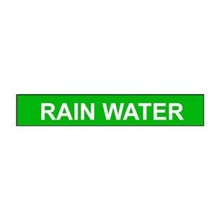 Pipe Marker, Rain Water, Gn, 8 In orGreater