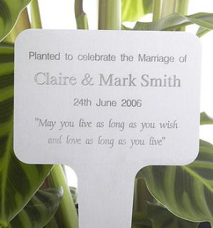 personalised tree or garden plaque by keepstakes