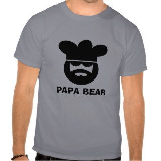 Papa bear chef cook t shirt for men