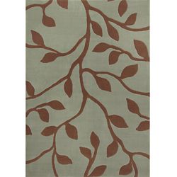 Miramar Blue/ Brown Transitional Area Rug (7'10 x 10') Style Haven 7x9   10x14 Rugs