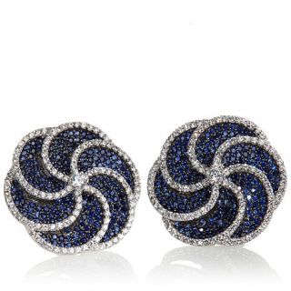 Victoria Wieck 3.12ct Absolute™ and Created Sapphire Swirl Earrings
