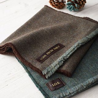 personalised lambswool scarf by stabo