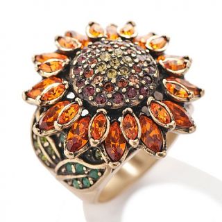 Heidi Daus "A Fabulous Sunflower" Crystal Accented Ring