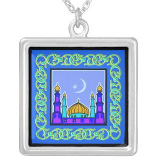 Ramadan Islamic Sterling Silver Pendant Necklace