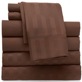 Concierge Collection Solid and Damask Stripe 2 pack Sheet Set   Twin