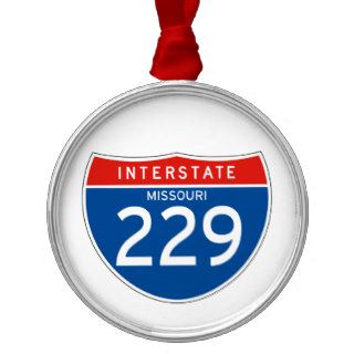 Interstate Sign 229   Missouri Christmas Ornaments