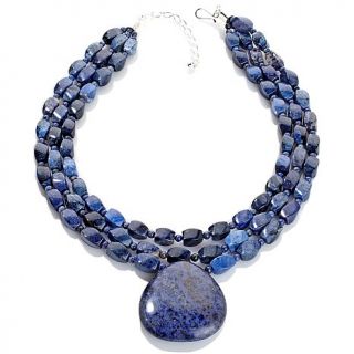 Jay King 3 Strand Blue Infinity Stone 18" Necklace